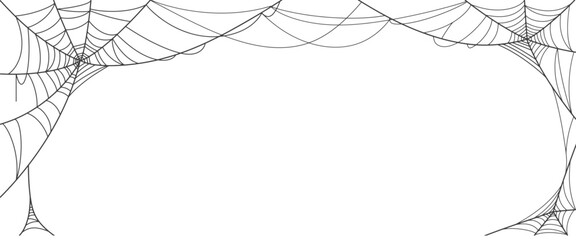 Wall Mural - halloween spider web frame