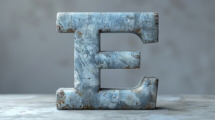 Wall Mural - Letter E, 3D, letters, alphabet, stone, art, illustration, wallpaper, background