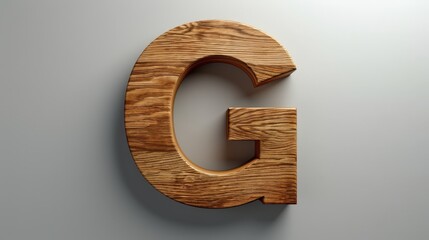 Wall Mural - Letter G, 3D, letters, alphabet, wooden, art, illustration, wallpaper, background