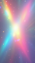 Wall Mural - abstract prism light rainbow reflection background with vibrant holographic pastel colors, creating stunning and dreamy visual effect, digital art, fashion design, shiny flare glossy texture