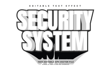 Wall Mural - Security system editable text effect template