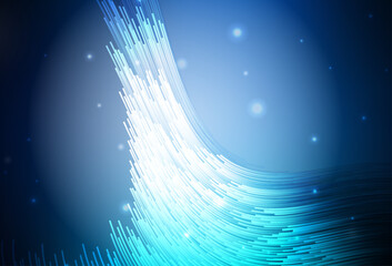 Poster - dark blue vector layout with wry lines.