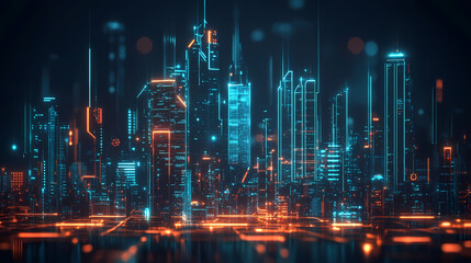 Wall Mural - city at night