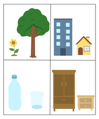 short and tall worksheet for kids, opposite activities about short and tall, comparing short and tal