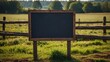 © Ta Sher - Empty advertising board on a farm with a clean look.