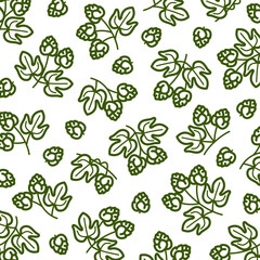 Wall Mural - Hop pattern background set. Collection icon hop. Vector