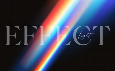 Wall Mural - rainbow light effect. dispersion of beam. sun light effect for immersion in atmosphere