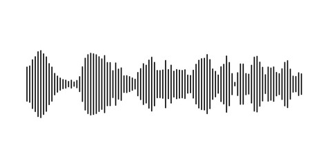 Leinwandbilder - Sound wave visualization with parallel vertical lines in dynamic patterns