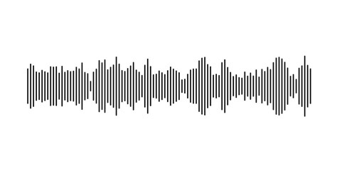 Leinwandbilder - Abstract audio representation featuring vertical lines and rhythmic waves