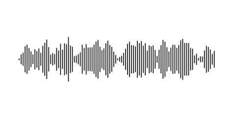 Leinwandbilder - Abstract audio representation featuring vertical lines and rhythmic waves