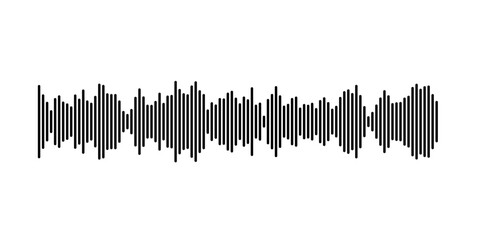 Leinwandbilder - Parallel lines creating a modern sound wave graphic design element
