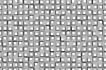 Contemporary vector illustration of nested squares creating a unique monochrome grid pattern