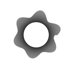 Leinwandbilder - Radial frequency design showcasing vibrant sound elements, creating a visually engaging representation of audio waves.