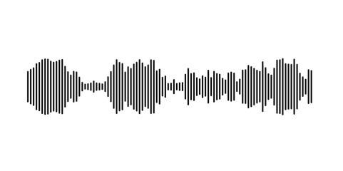 Poster - Stylized sound wave pattern with vertical lines for audio themes