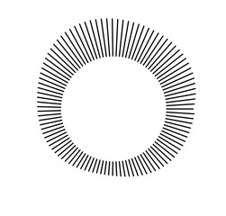 Leinwandbilder - Radial frequency design showcasing vibrant sound elements, creating a visually engaging representation of audio waves.