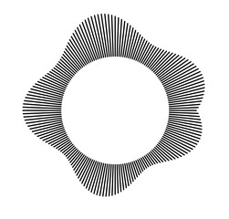 Aufkleber - Geometric sound equalizer with circular wave effects, highlighting the relationship between sound and visual art.