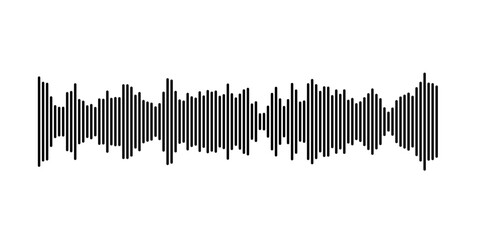 Poster - Dynamic vertical lines illustrating sound waves and audio frequencies