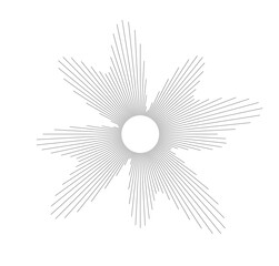 Leinwandbilder - Radial frequency design showcasing vibrant sound elements, creating a visually engaging representation of audio waves.
