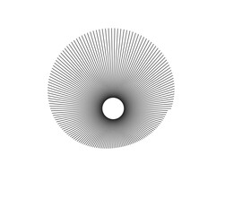 Leinwandbilder - Radial sound waves in a dynamic circular design, illustrating the flow of audio energy.