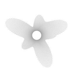 Leinwandbilder - Radial sound waves in a dynamic circular design, illustrating the flow of audio energy.