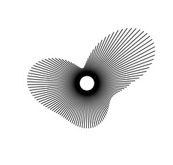 Aufkleber - Radial sound waves in a dynamic circular design, illustrating the flow of audio energy.
