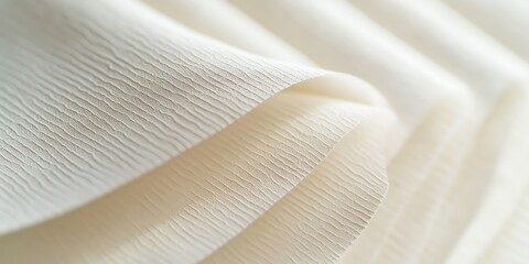 close-up of folded cream-colored paper with visible texture, creating soft waves and a tactile appea