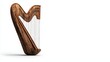 © Chano_1_na - A beautifully crafted wooden harp, showcasing intricate details and elegant design, perfect for music and art enthusiasts.