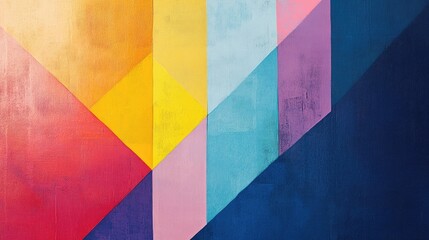 Canvas Print - Abstract Colorful Geometric Wall Painting