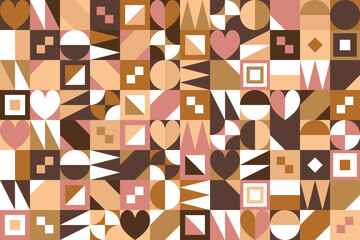 Aufkleber - Flat abstract geometric pattern