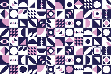 Aufkleber - Flat abstract geometric pattern