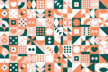 Aufkleber - Flat abstract geometric pattern
