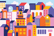 © annamagenta - Flat abstract geometric city