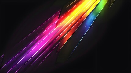 Bright Diagonal Beams of Multicolored Vibrant Lights with Motion and Radiance