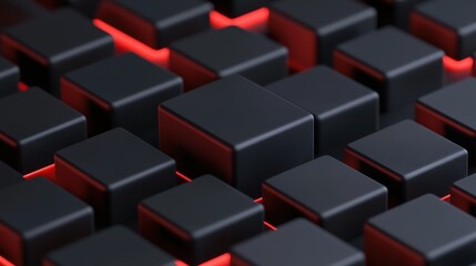 Close-up view of a modern keyboard with red backlighting and sleek black keys, perfect for tech enthusiasts and gamers.