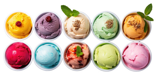 Sticker - PNG Ice cream dessert food arrangement.