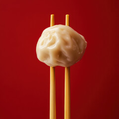 Wall Mural - Dumpling on Chopsticks.