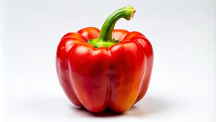 Fresh red bell pepper showcasing vibrant color and healthy appeal, perfect for culinary uses and vibrant dishes.