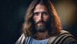 a close-up portrait of Jesus Christ with historical accuracy in mind.