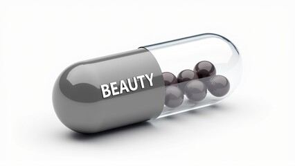 Beauty Supplement Capsule: A Modern Take on Wellness and Aesthetics Generative image Ai