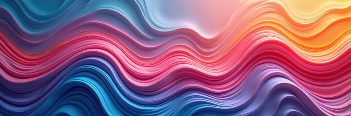 Wall Mural - Vibrant abstract waves in vivid colors create a dynamic backdrop, perfect for modern designs, technology, and creative projects.