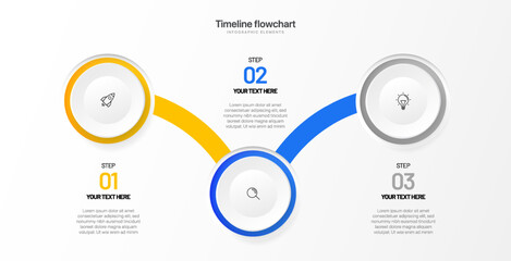 Poster - Timeline infographic design with options or steps. Infographics for business concept. Can be used for presentations workflow layout, banner, process, diagram, flow chart, info graph, annual report.