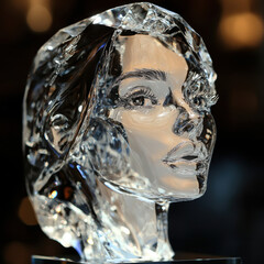 Poster - Crystal Face Sculpture.