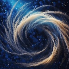Wall Mural - 3D illustration of a microscopic view of a virus cells in outer space.