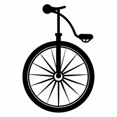 Canvas Print - Unicycle Black silhouette