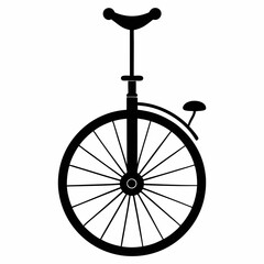 Poster - Unicycle Black silhouette