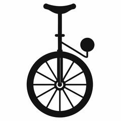 Canvas Print - Unicycle Black silhouette