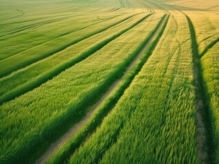 Wall Mural - Barley Field Expanse to Horizon