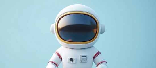 Aufkleber - Flat icon of an astronaut in 3D cartoon style