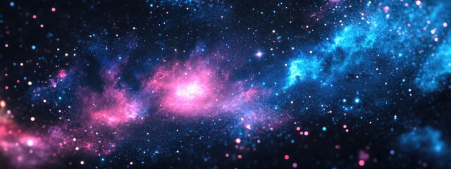 Wall Mural - 3d cartoon representation of a mysterious glowing universe featuring an astronomical scientific back
