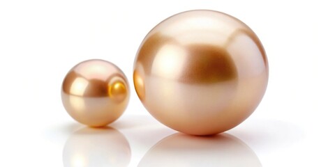 Close-Up of elegant peach pearl sphere